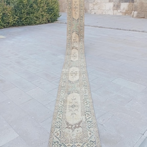 2x19 Runner rug extra long, Stair rug runner, Vintage 2x20 Oushak runner, Long runner turkish Very long persian runner Herki rug 2x19.7 ft