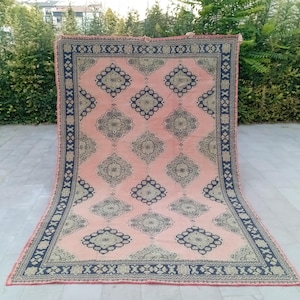 Antique Turkish Heriz Rug 7.7x11.7 ft - 1970s Vintage Wool