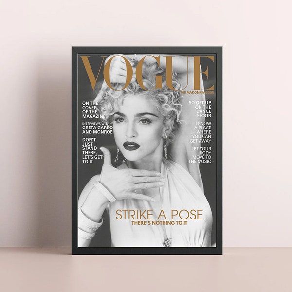 Madonna Vogue Magazin A4 Cover