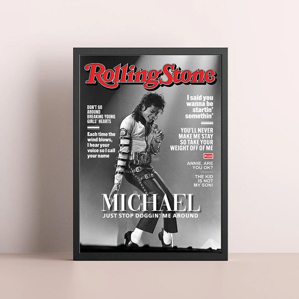 Michael Jackson Rolling Stone A4 Cover