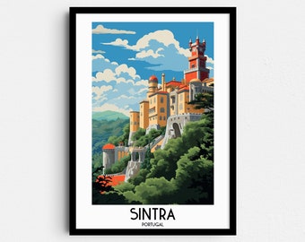 Sintra Portugal Travel Poster, Europe Home Decor (Digital Download)