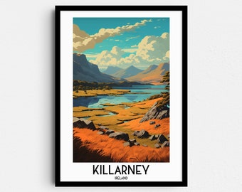 Killarney Ireland Painting, Lough Leane Art Print (Digital Download)
