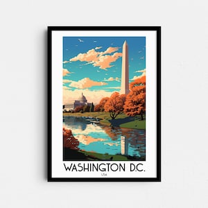 Washington, D.C. Travel Wall Art, United States Painting Gifts, Home Decor, Digital Prints Posters, Printable Handmade Art, Canvas Download