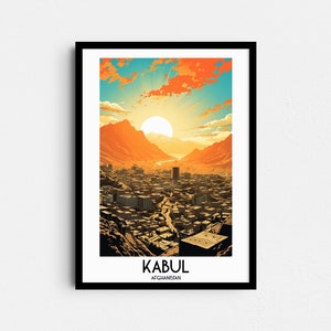 Kabul Travel Wall Art, Afghanistan Painting Gifts, Asia Home Decor, Digital Prints Posters, Printable Handmade Art, Canvas Download, Afghan
