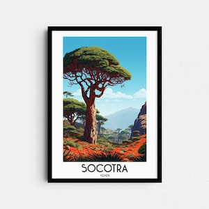 Socotra Travel Wall Art, Yemen Painting Gifts, Middle East Home Decor, Digital Prints Posters, Printable Handmade Art, Asia Canvas Download