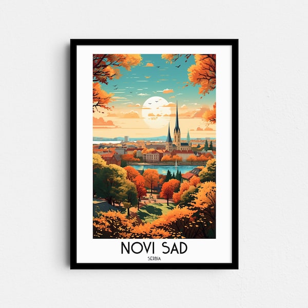 Novi Sad Travel Wall Art, Serbia Painting Gifts, Balkans Home Decor, Digital Prints Posters, Printable Handmade Art, Serbian Canvas Download