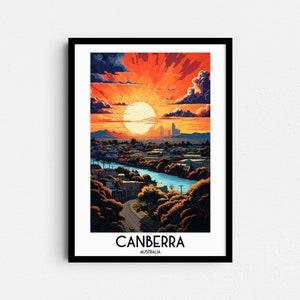 Canberra Travel Wall Art, Australia Painting Gifts, Oceania Home Decor, Digital Prints Posters, Printable Handmade Art, Canvas Download