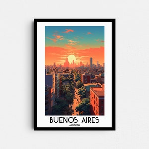 Buenos Aires Reise, Wandbild, Argentinien Geschenke, Südamerika Wohnkultur, Digitaldrucke Poster, druckbare handgemachte Kunst, Download