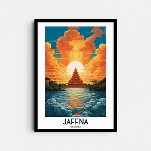 Jaffna Travel Wall Art, Sri Lanka Painting Gifts, Asia Home Decor, Digital Prints Posters, Printable Handmade Art, Canvas Download