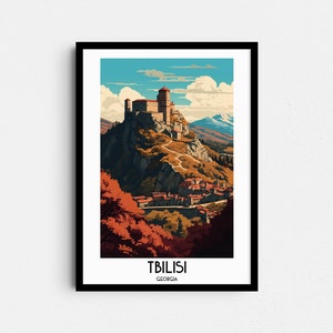 Tbilisi Travel Wall Art, Georgia Painting Gifts, Europe Home Decor, Digital Prints Posters, Printable Handmade Art, Georgian Canvas Download