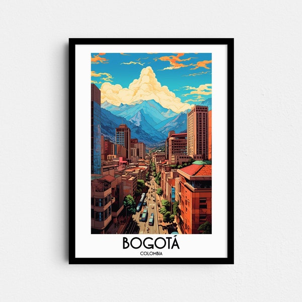 Bogotá Travel Wall Art, Colombia Painting Gifts, South America Home Decor, Digital Prints Posters, Printable Handmade Art, Canvas Download