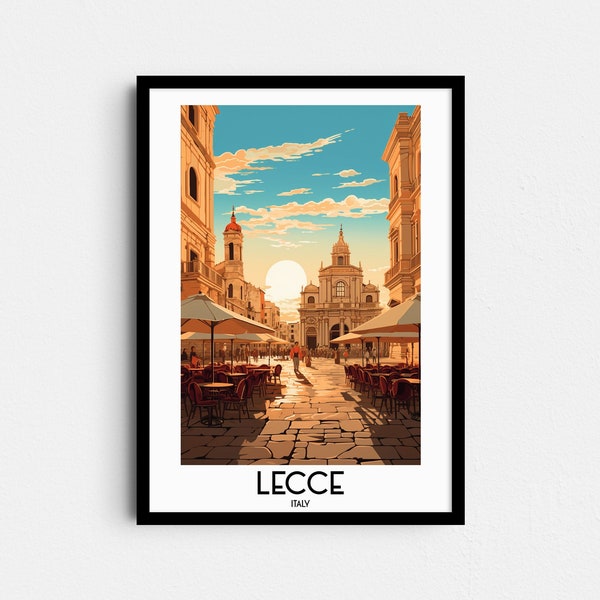 Lecce Travel Wall Art, Italië Schilderij Geschenken, Europa Home Decor, Digitale Prints Posters, Afdrukbare handgemaakte kunst, Italiaanse Canvas Download