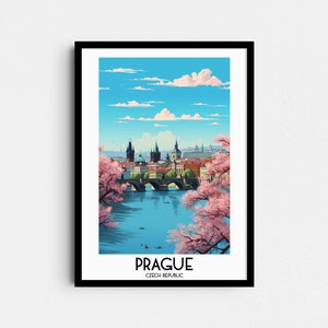 Prague Travel Wall Art, Czech Republic Painting Gifts, Europe Home Decor, Digital Prints Posters, Printable Handmade Art, Download Canvas