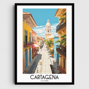 Cartagena Travel Wall Art, Colombia Painting Gifts, South America Home Decor, Digital Prints Posters, Printable Handmade Art, Download