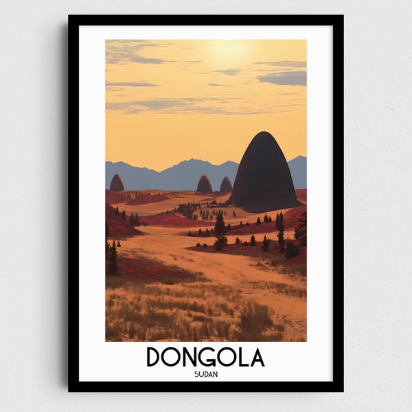 Dongola Travel Wall Art, Sudan Painting Gifts, Africa Home Decor, Digital Prints Posters, Printable Handmade Art, Sudanese Canvas Download