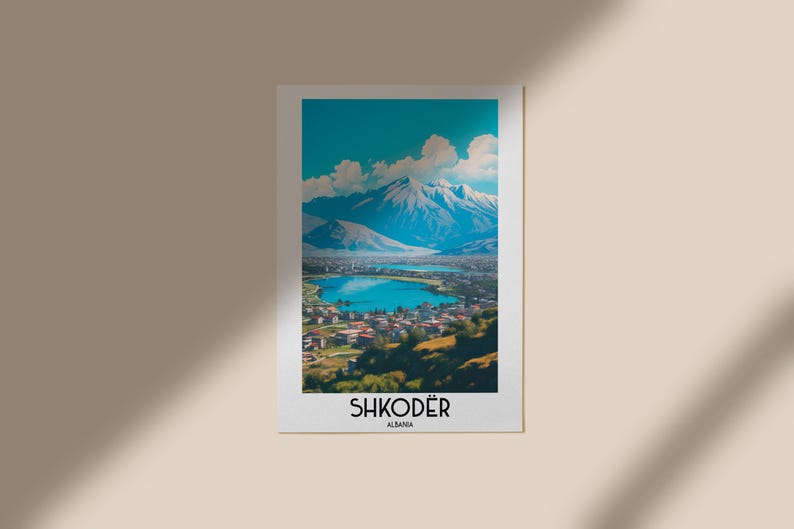 Shkodër Albania Travel Poster, Europe Home Decor (digital Prints) - Etsy