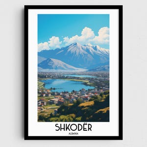 Shkodër Travel Wall Art, Albania Painting Gifts, Europe Home Decor, Digital Prints Posters, Printable Handmade Art, Albanian