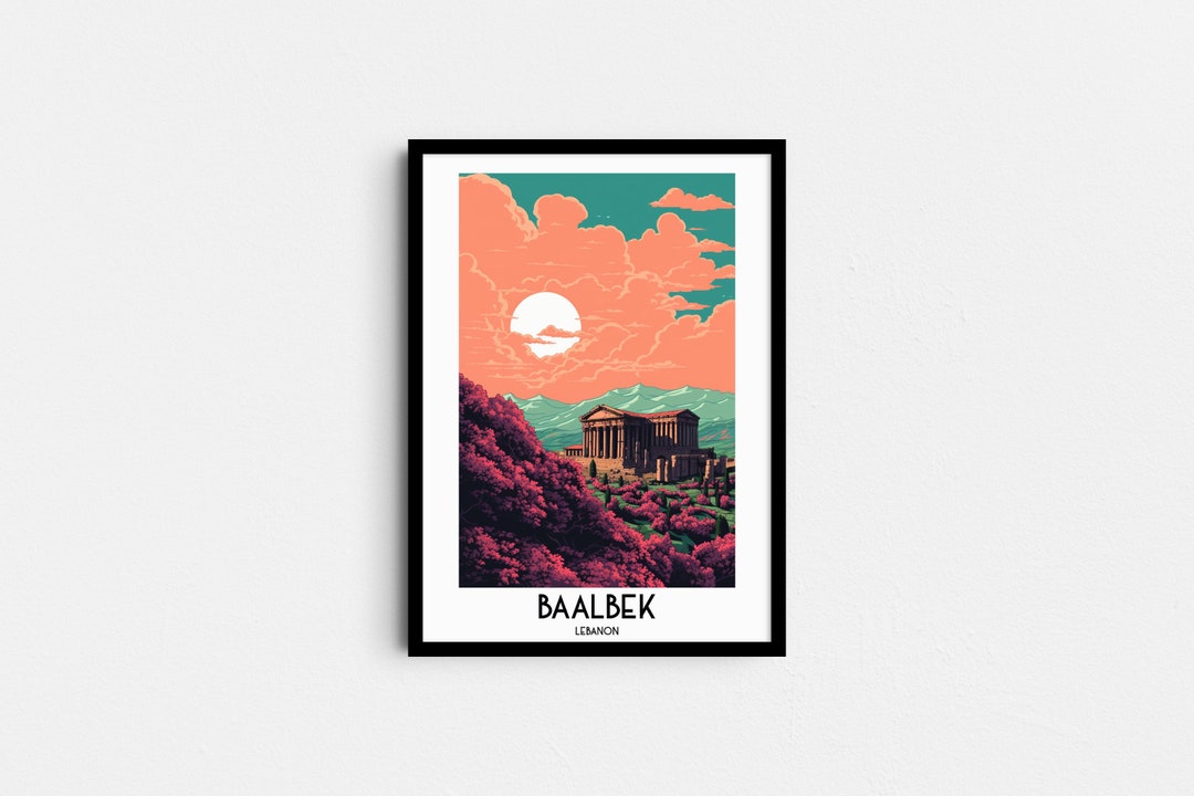 Baalbek Travel Wall Art Lebanon Painting Gifts Middle East Etsy