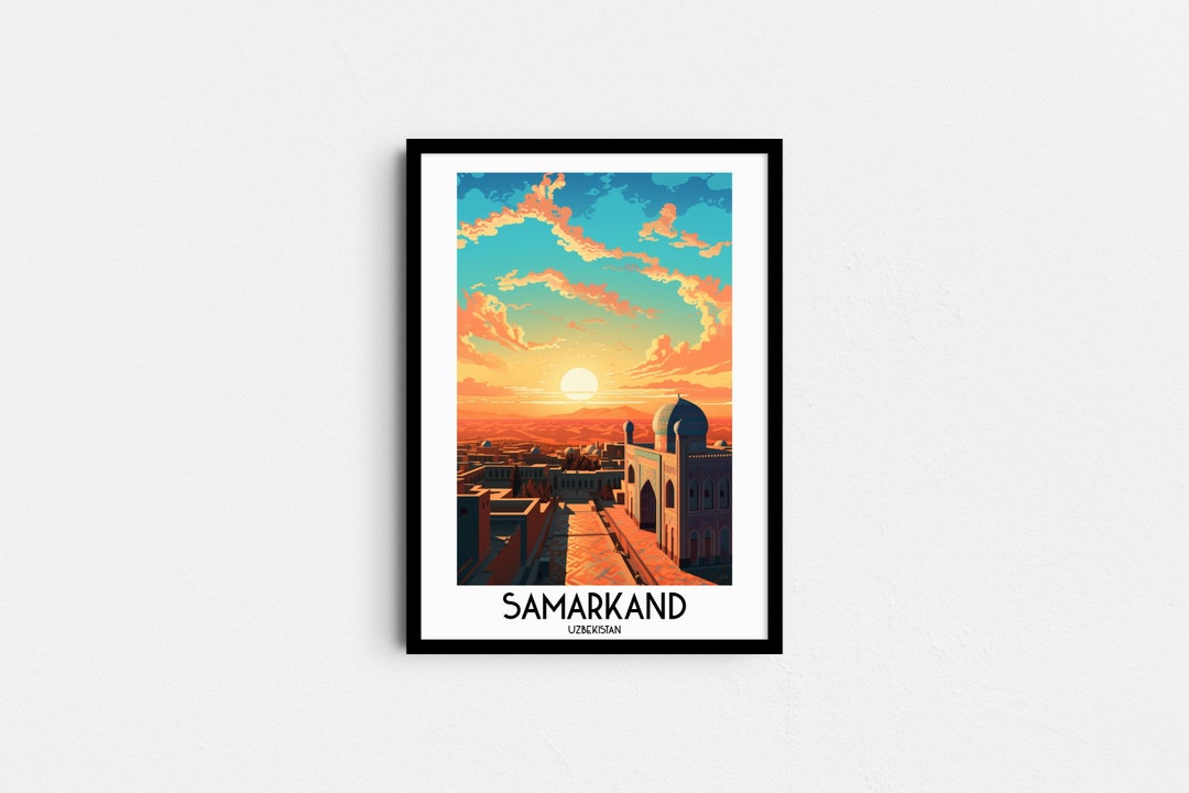 Samarkand Travel Wall Art, Uzbekistan Painting Gifts, Asia Home Decor ...
