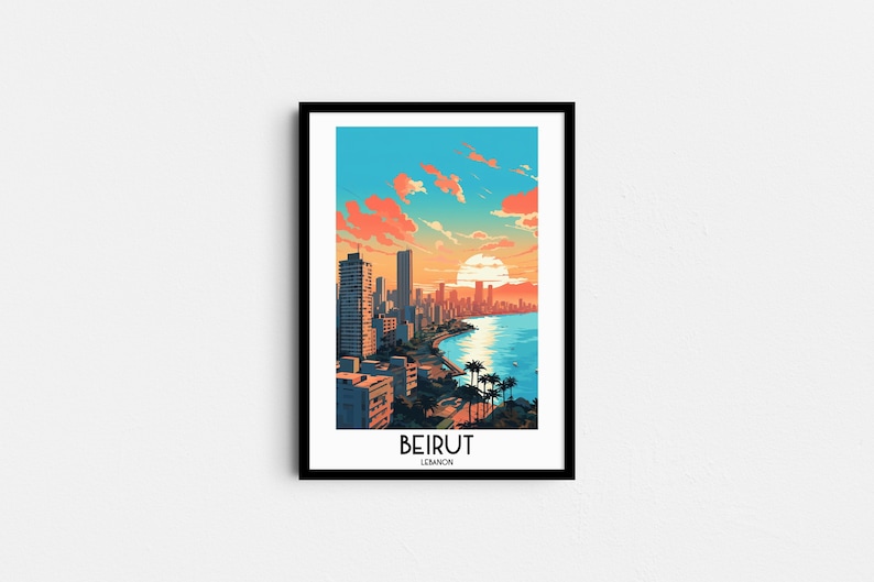 Beirut Travel Wall Art, Lebanon Painting Gifts, Asia Home Decor, Levant Digital Prints Posters