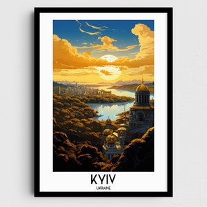 Kyiv Travel Wall Art, Ukraine Painting Gifts, Europe Home Decor, Digital Prints Posters, Printable Handmade Art, Ukranian Canvas Download