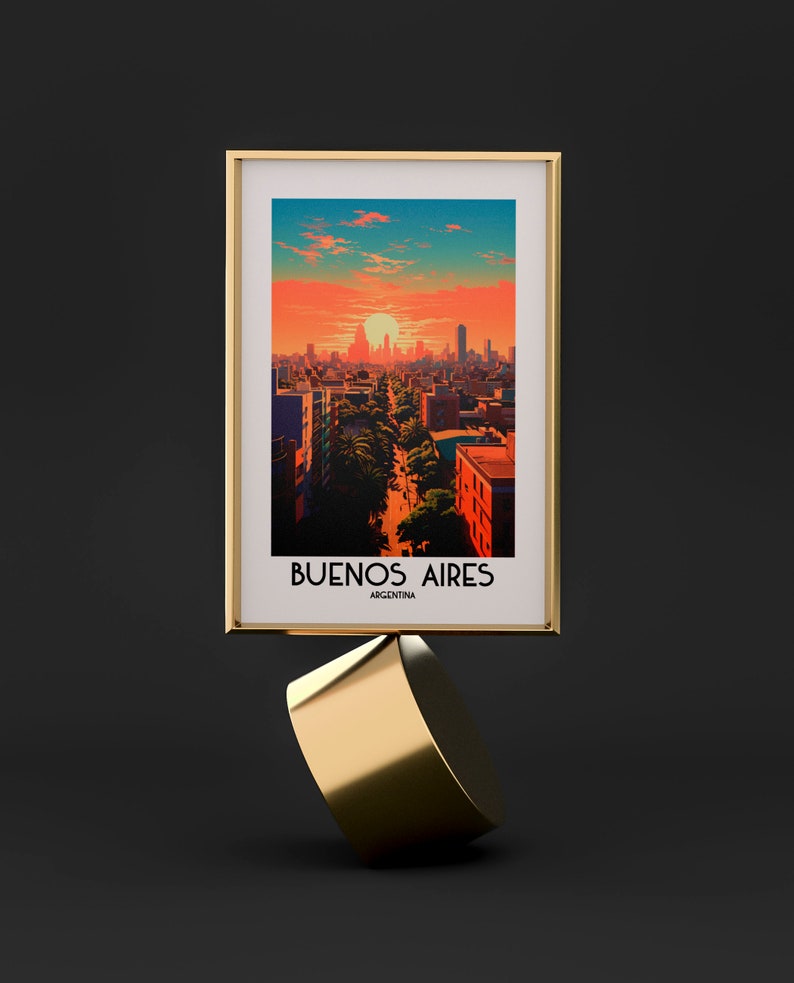 Buenos Aires Skyline Art Print, Argentina Home Decor (digital Download ...