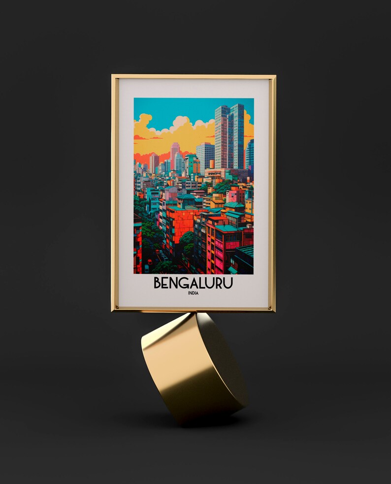 Buy Bengaluru Travel Wall Art, India Painting Gifts, Asia Home Decor, Digital Prints Posters