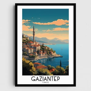 Gaziantep Travel Wall Art, Turkey Painting Gifts, Middle East Home Decor, Digital Prints Posters, Printable Handmade Art, Turkish Download