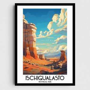 Ischigualasto Provincial Park Travel Wall Art, Argentina Painting Gifts, Home Decor, Digital Prints Posters, Printable Handmade Art, Canvas