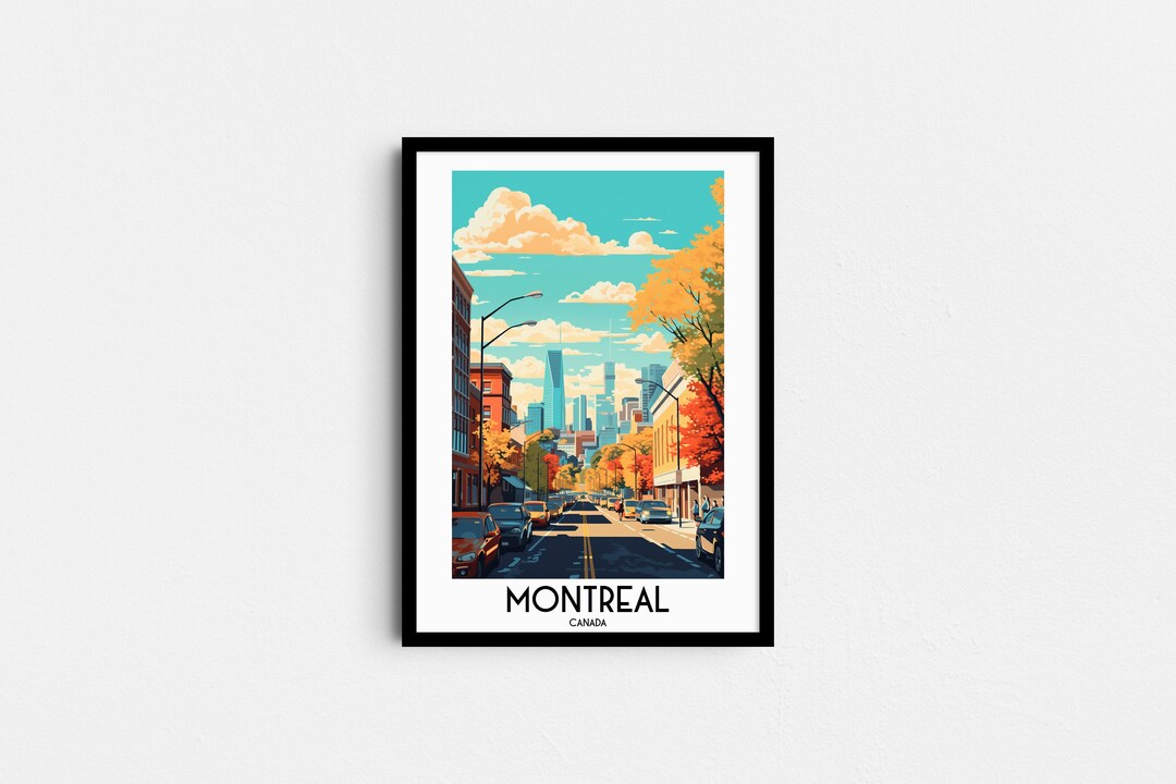 Montreal Travel Wall Art, Canada Painting Gifts, North America Home