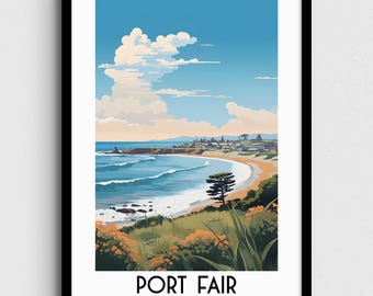 Port Fair Australia Travel Poster, Oceania Art Print (Digital Download)