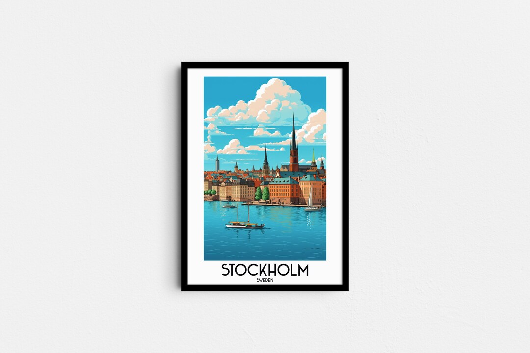 Acheter Affiche de voyage vintage Suède Danemark, peinture sur toile murale, images et impressions nordiques, décoration d'intérieur pour salon, sans cadre Acheter Affiche de voyage vintage Suède Danemark, peinture sur toile murale, images et impressions nordiques, décoration d'intérieur pour salon, sans cadre
