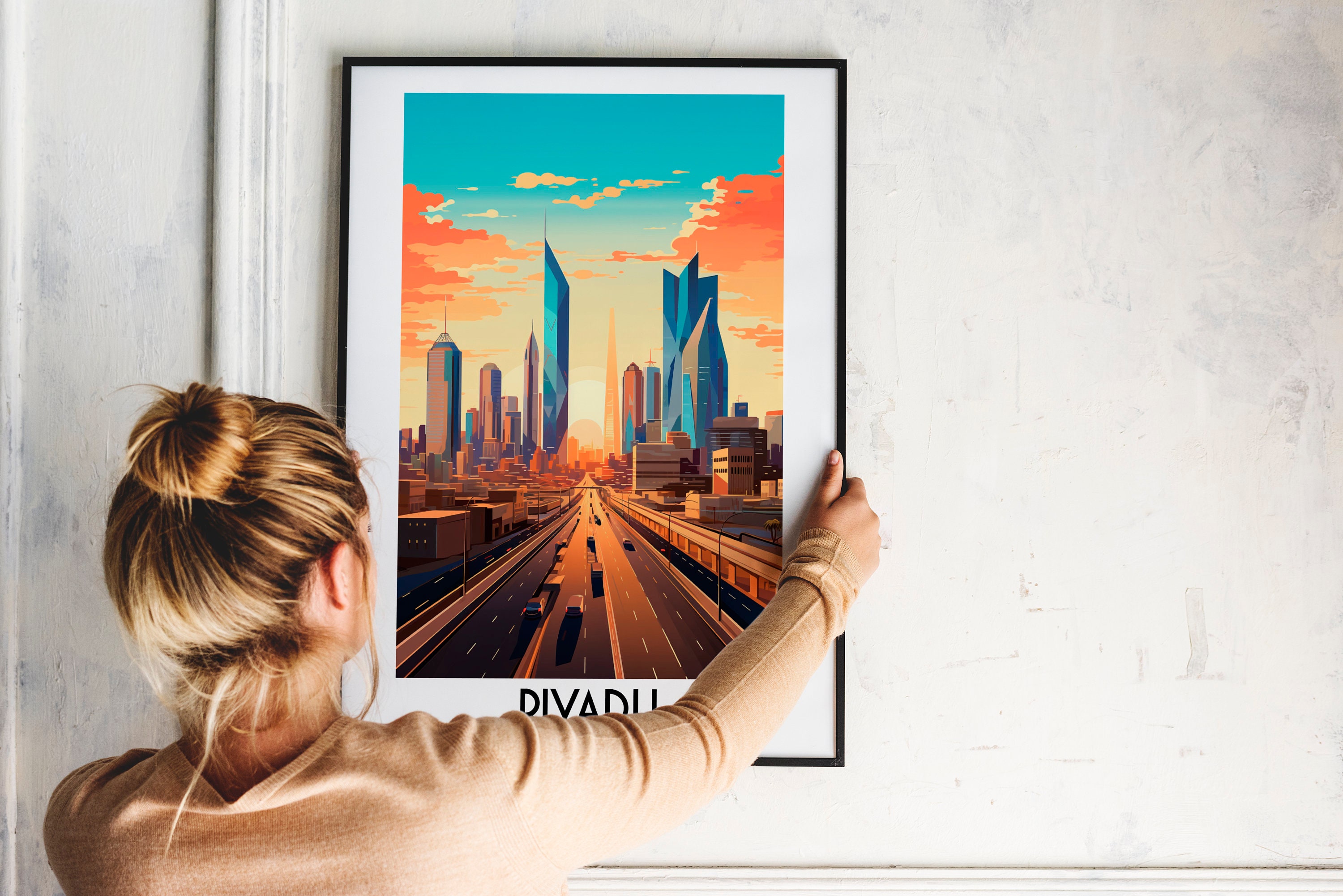 Riyadh Travel Wall Art, Saudi Arabia Painting Gifts, Middle East Home ...
