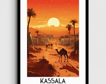 Kassala Sudan Travel Art Print, Africa Home Decor (Digital Download)