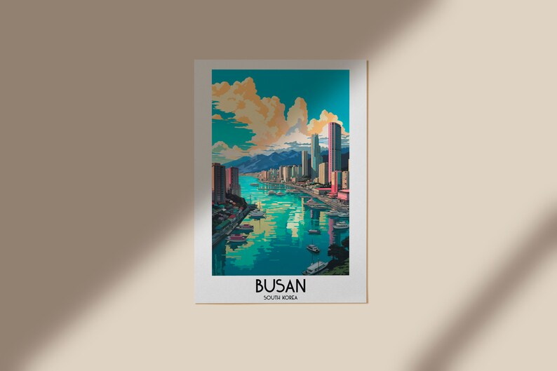 Busan South Korea Travel Poster, Asian Home Decor (digital Download) - Etsy