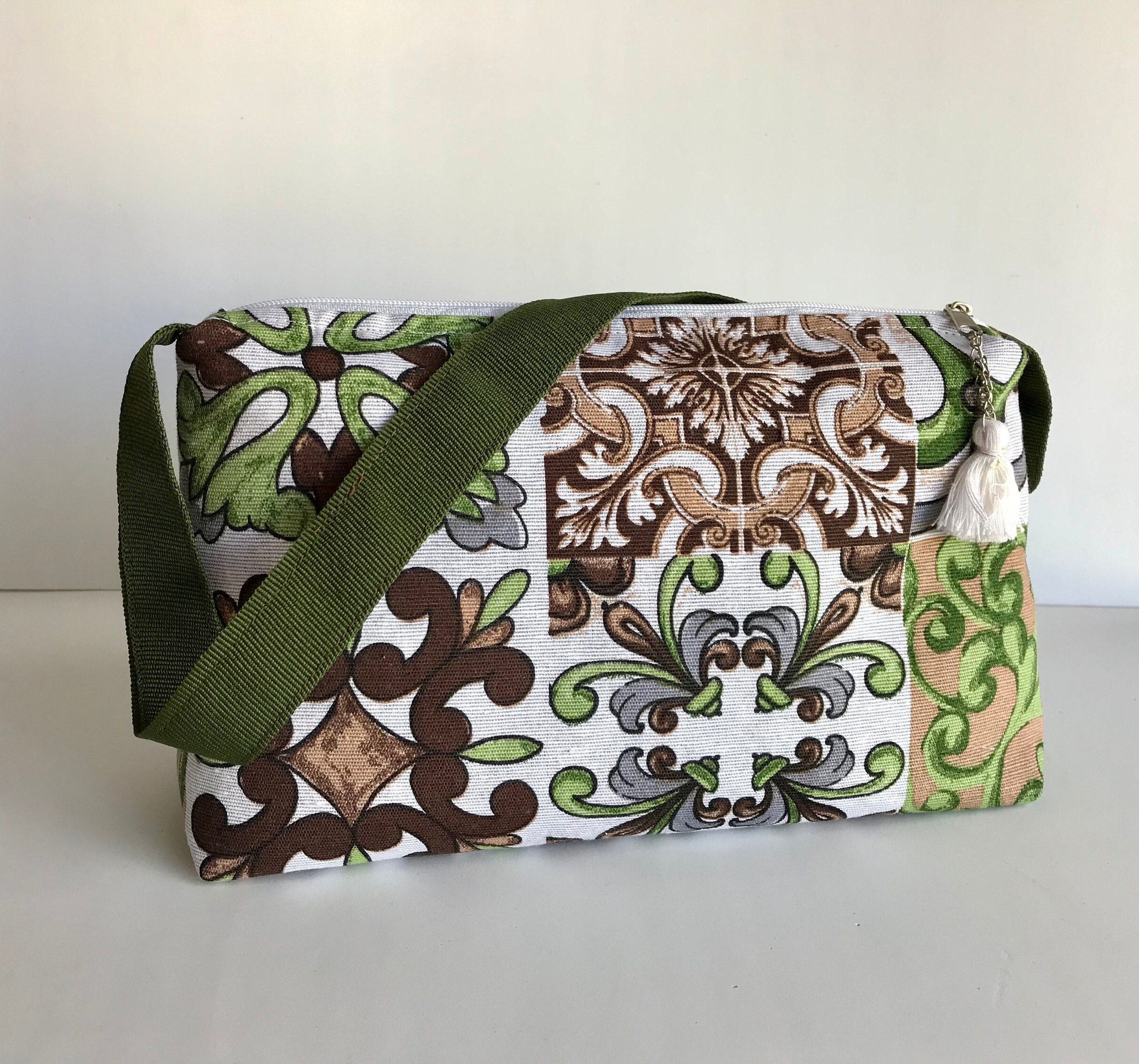 Sicilian Bag, Handmade Fabric Bag, Shoulder Bag, Gift for