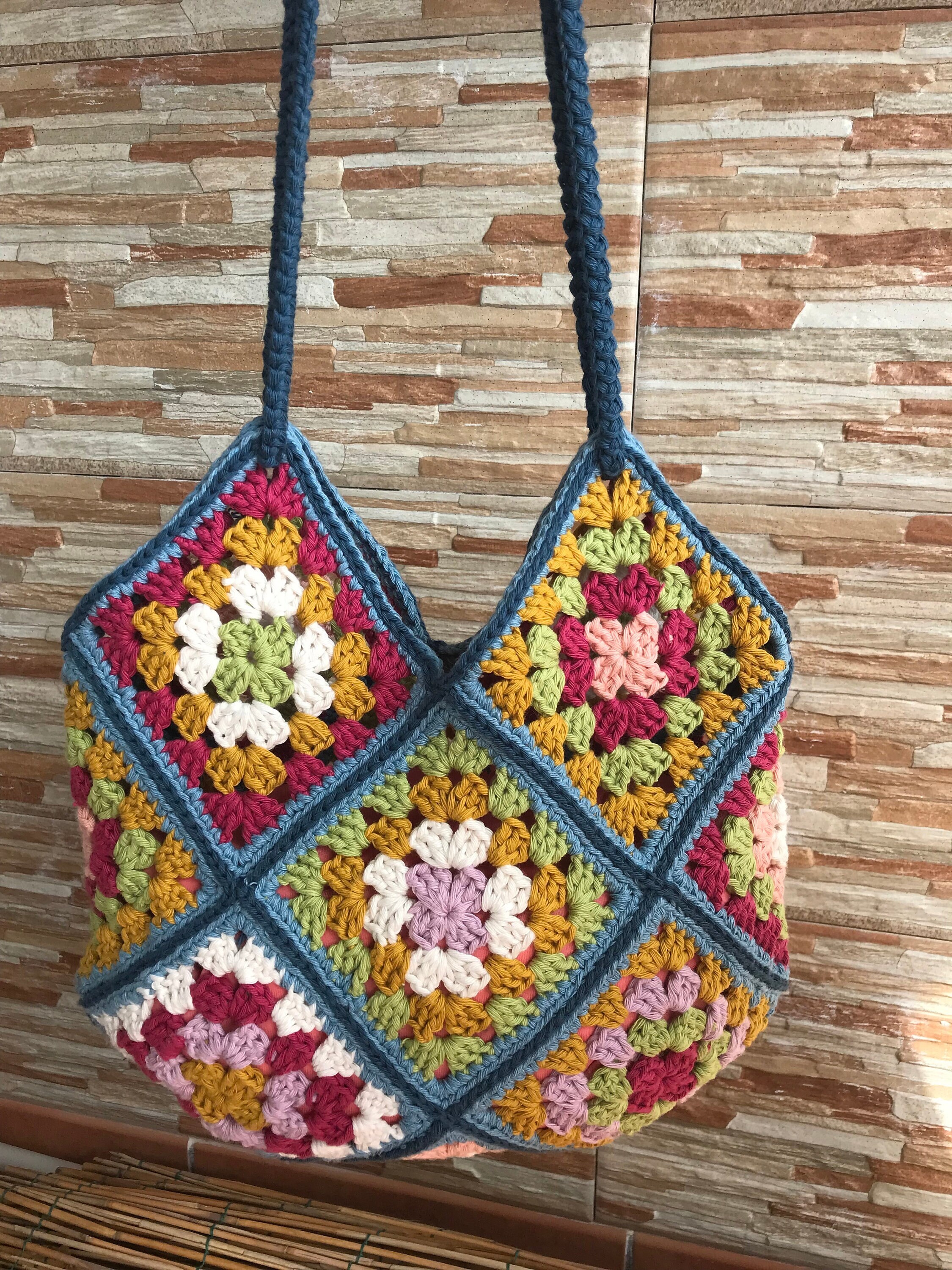 Crochet Granny Square Zaino Crochet Crochet Milanese Bag Crochet