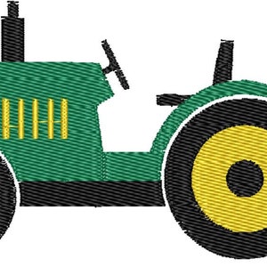 Tractor Embroidery Design, Green & Yellow tractor Digital file