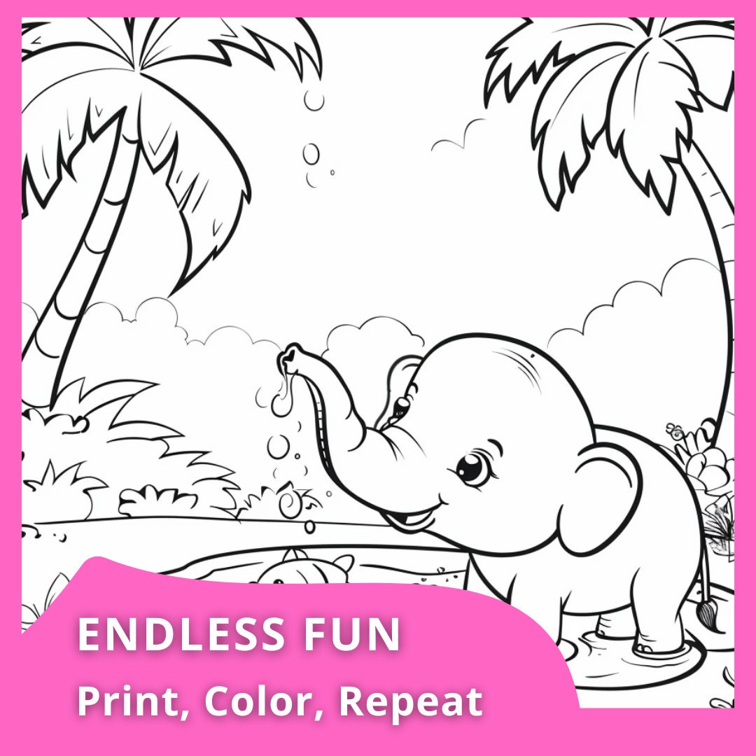 45 Animal Coloring Pages | Digital Download | Printable | Kids ...