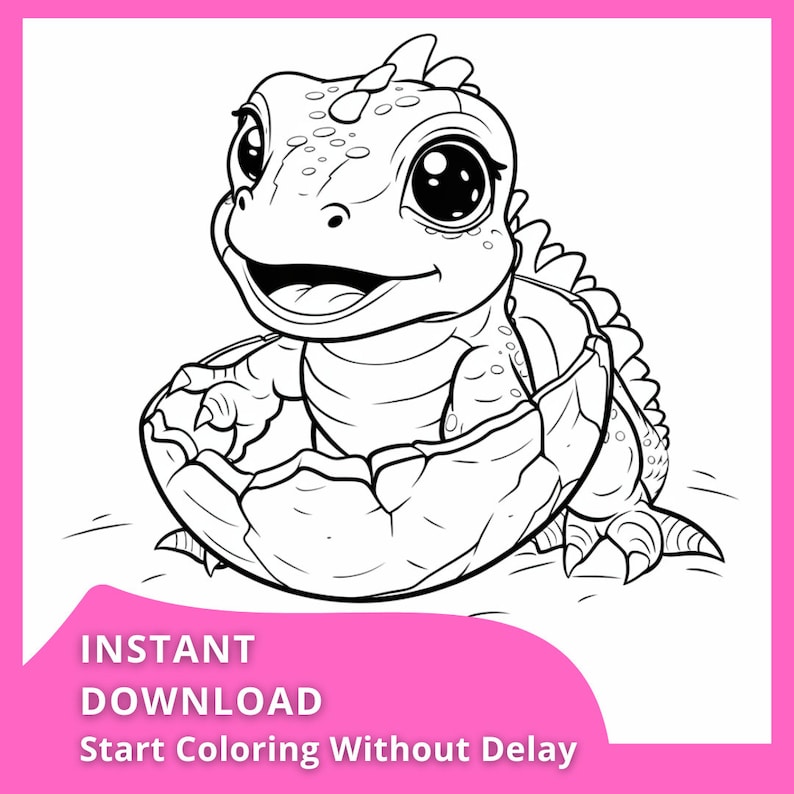 70 Dragons Coloring Pages | Digital Download | Printable | Kids