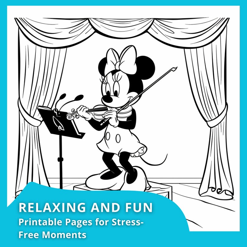 Mickey and Minnie Mouse Coloring Pages | Digital Download | Printable ...