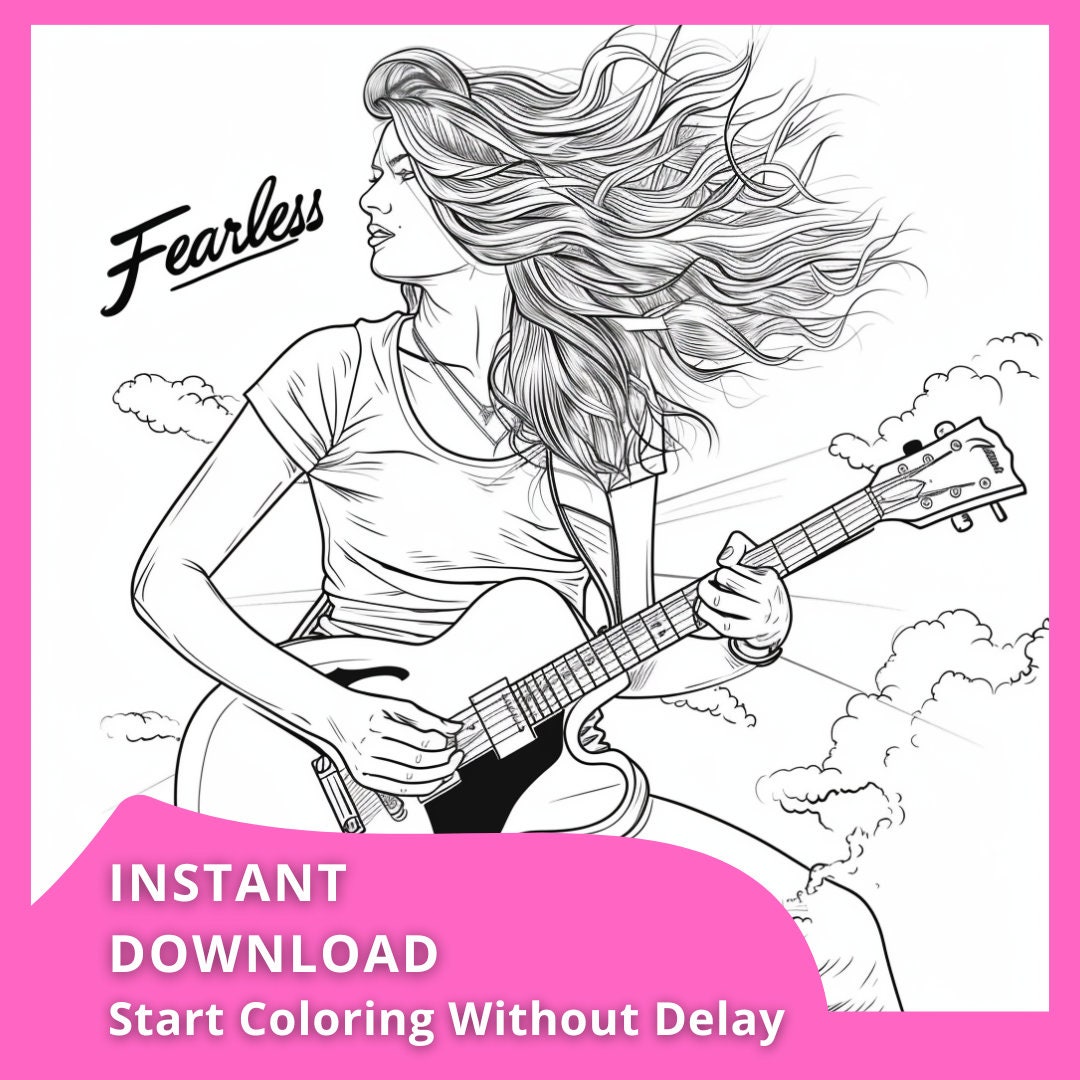 Taylor Swift Coloring Pages | Digital Download | Printable | Kids ...