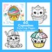 Cupcakes Coloring Pages Digital Download Printable Kids Activities - Etsy