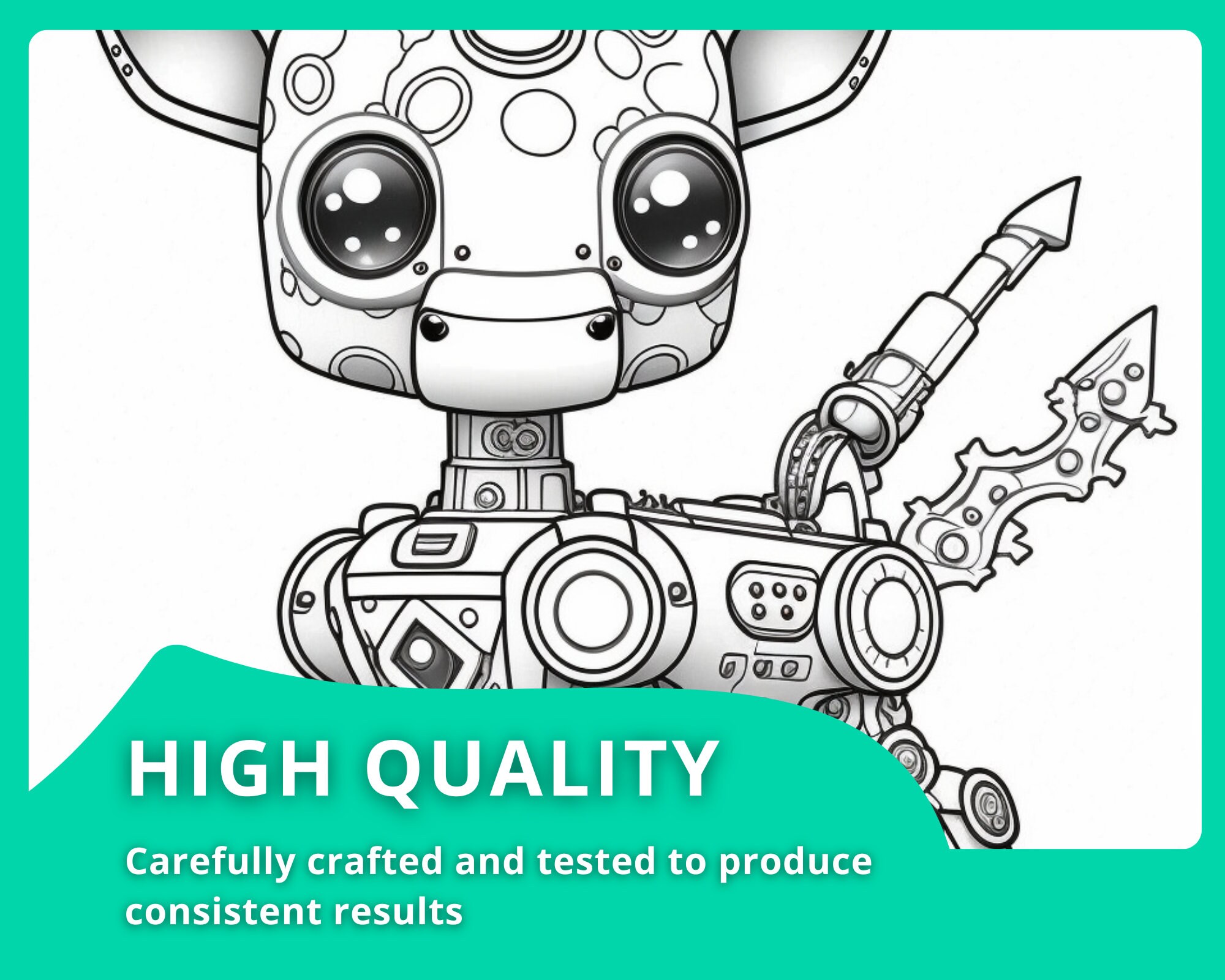 39 Robot Animal Coloring Pages Digital Download Printable Kids