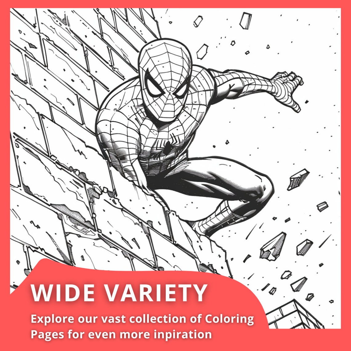 Spiderman Coloring Pages | Digital Download | Printable | Kids ...