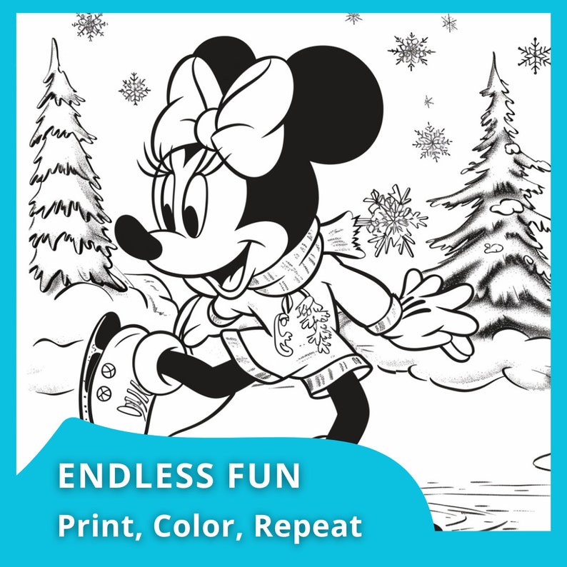 Mickey and Minnie Mouse Coloring Pages | Digital Download | Printable ...