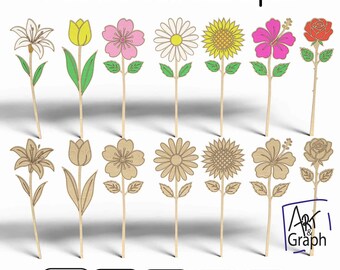 Flower gift decoration, Digital file for laser cutting, Svg dxf AI Eps for Glowforge laser engraved, Xtool, laser cutting.