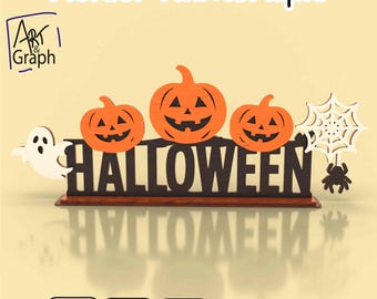 Halloween digital file to interlock material thickness 3mm Digital file for laser cutting, Svg dxf AI Eps for Glowforge xtool