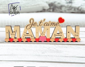 Mother's Day gift decoration, Digital file for laser cutting, SVG DXF AI EPS for Glowforge laser engraving, laser cutting.