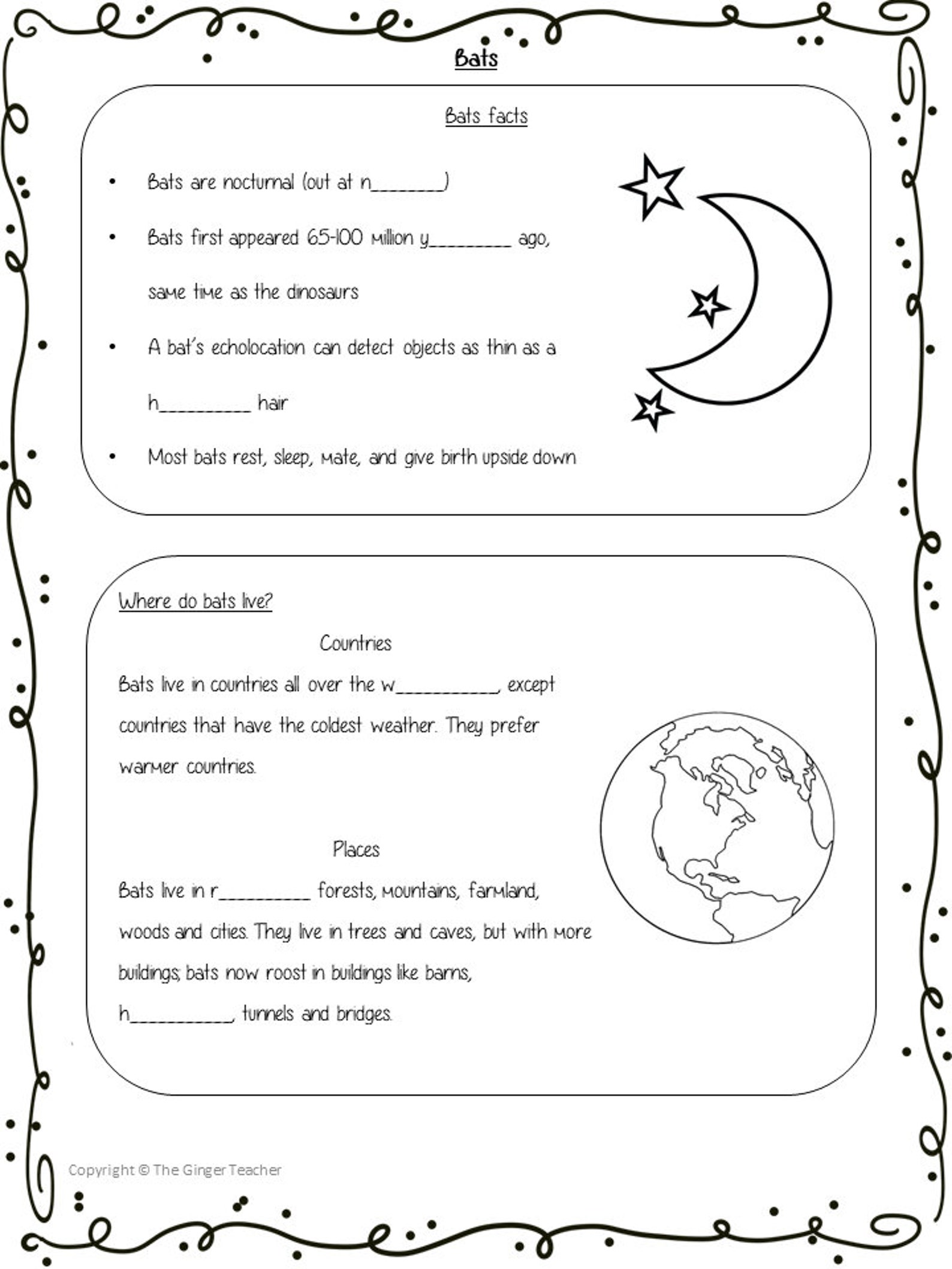 BATS LESSON Powerpoint and Worksheets Classroom Teaching Resources ...